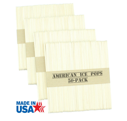 Frozen Popsicle Mold Wooden Ice Cream Sticks (200 STICKS, Natural) –  American Ice Pops